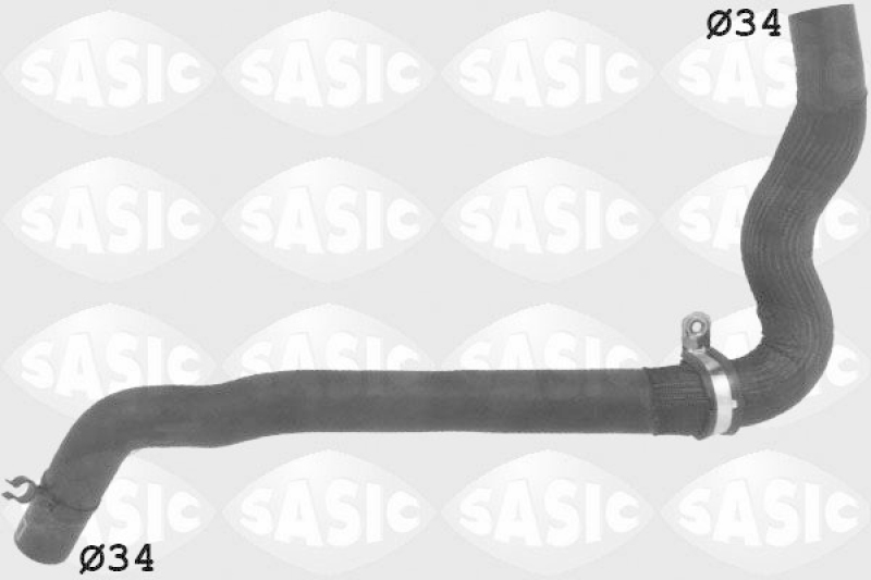 Bild von SASIC 3404123 Kühlerschlauch Wasserschlauch, Kühlwasserschläuche, Kühlmittelschlauch rechts oben