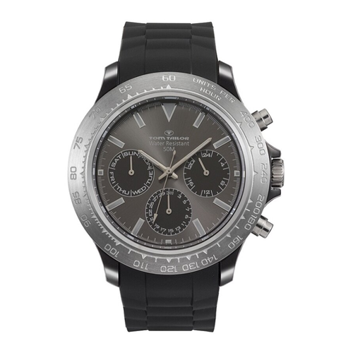 Bild von TT Kunststoffarmbanduhr in Schwarz Anthrazit