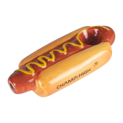 Bild von CHAMP HIGH Handpfeife KERAMIKPFEIFE "Hot Dog" 11,5cm Tabakpfeife aus Keramik 69, Kräuterpfeife Purpfeife Tabak Pfeife Pipe, KERAMIKPFEIFE Hot Dog 11,5cm Tabakpfeife aus Keramik Kräuterpfeife Purpfeife Tabak Pfeife Pipe 69