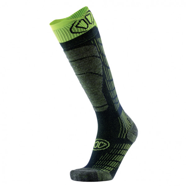 Bild von Sidas Herren Chaussettes de ski confortables mi-hautes en Laine mérinos Pour l'automne et l'hiver Freizeitsocken, Jaune, 9-11