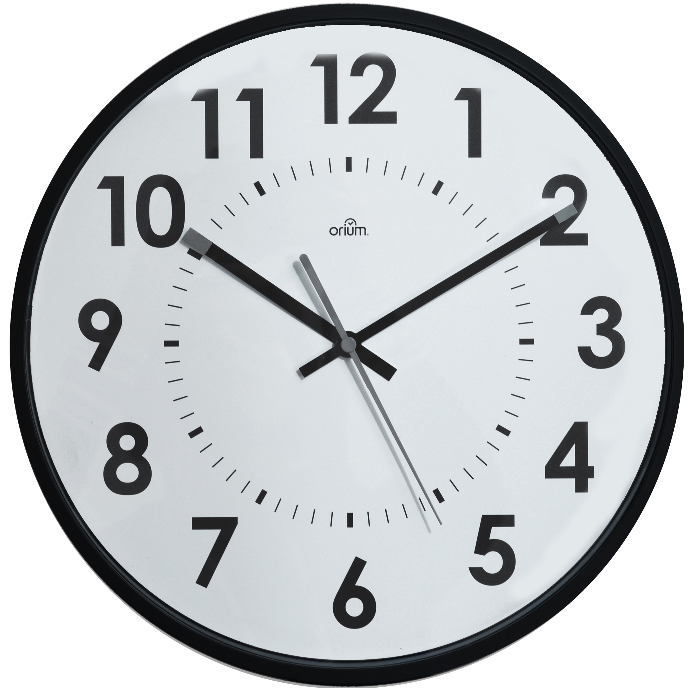 Bild von Orium Wanduhr lautlos Durchmesser 30cm schwarz