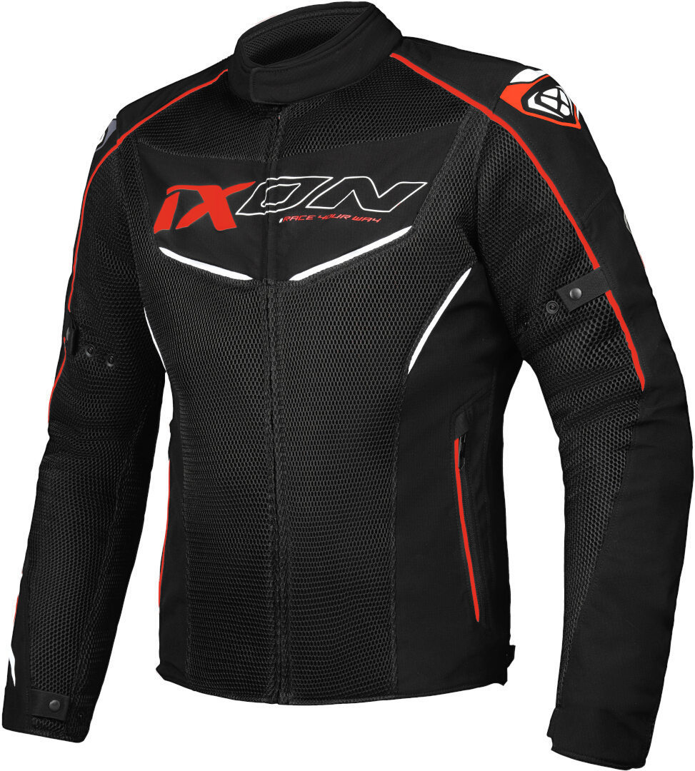 Bild von Ixon Flicker Motorrad Textiljacke, schwarz-rot, Größe L für Männer