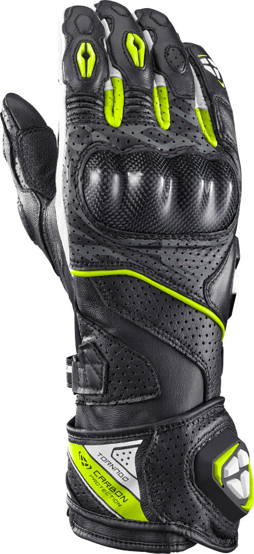 Bild von Ixon Tornado Air Motorrad Handschuhe, schwarz-weiss-gelb, Größe 3XL für Männer