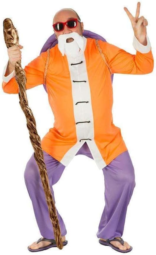 Bild von Muten Roshi-Kostüm Dragon Ball-Lizenzkostüm Der Herr der Schildkröten orange-lila