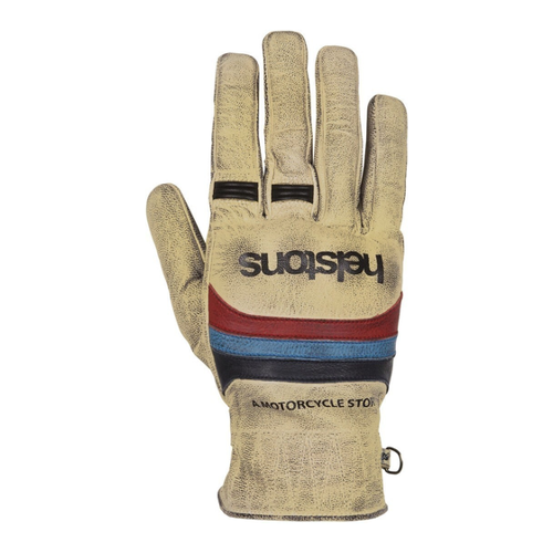 Bild von Helston's Bora Winter Motorradhandschuhe in Beige/Blau/Rot
