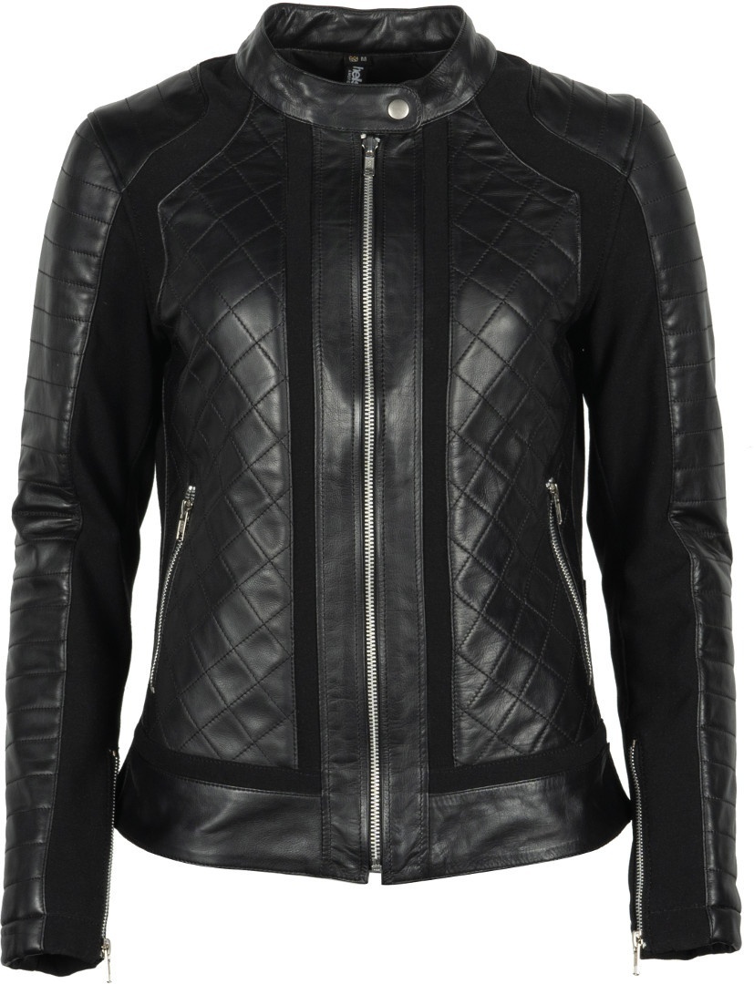 Bild von Helstons Kate Damen Motorrad Lederjacke, schwarz, Größe L