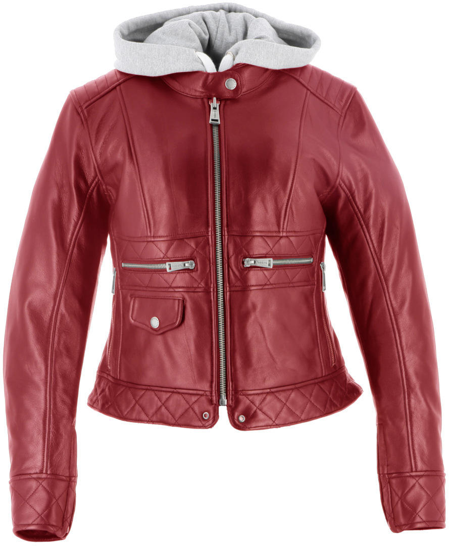 Bild von Helstons Canyon Damen Motorrad Lederjacke, rot, Größe M