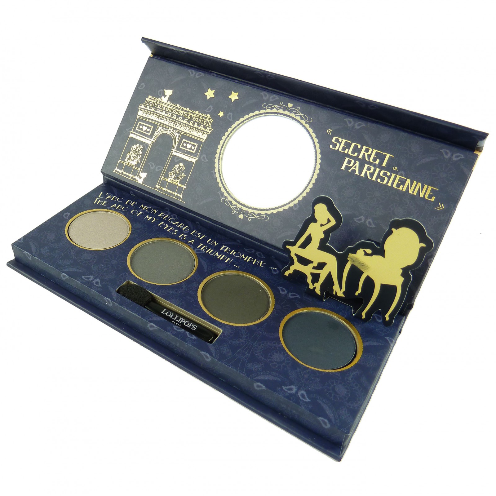 Bild von Lollipops Paris Palette Yeux - 4 Farben - Lidschatten Augen Eye Make Up - 7,2g - Smoky Champs Elysees