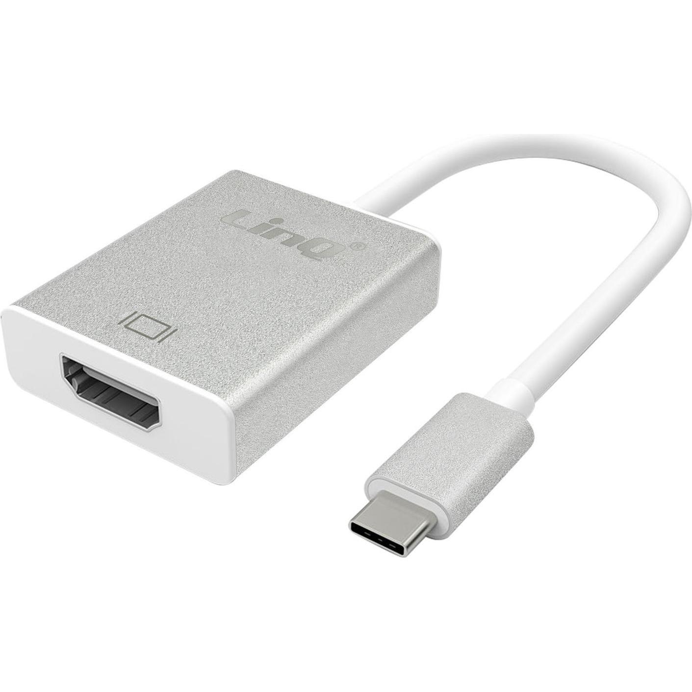 Bild von LinQ USB-C auf 4K HDMI Video Adapter 15 cm grau (USB, 15 cm), Data + Video Adapter, Grau