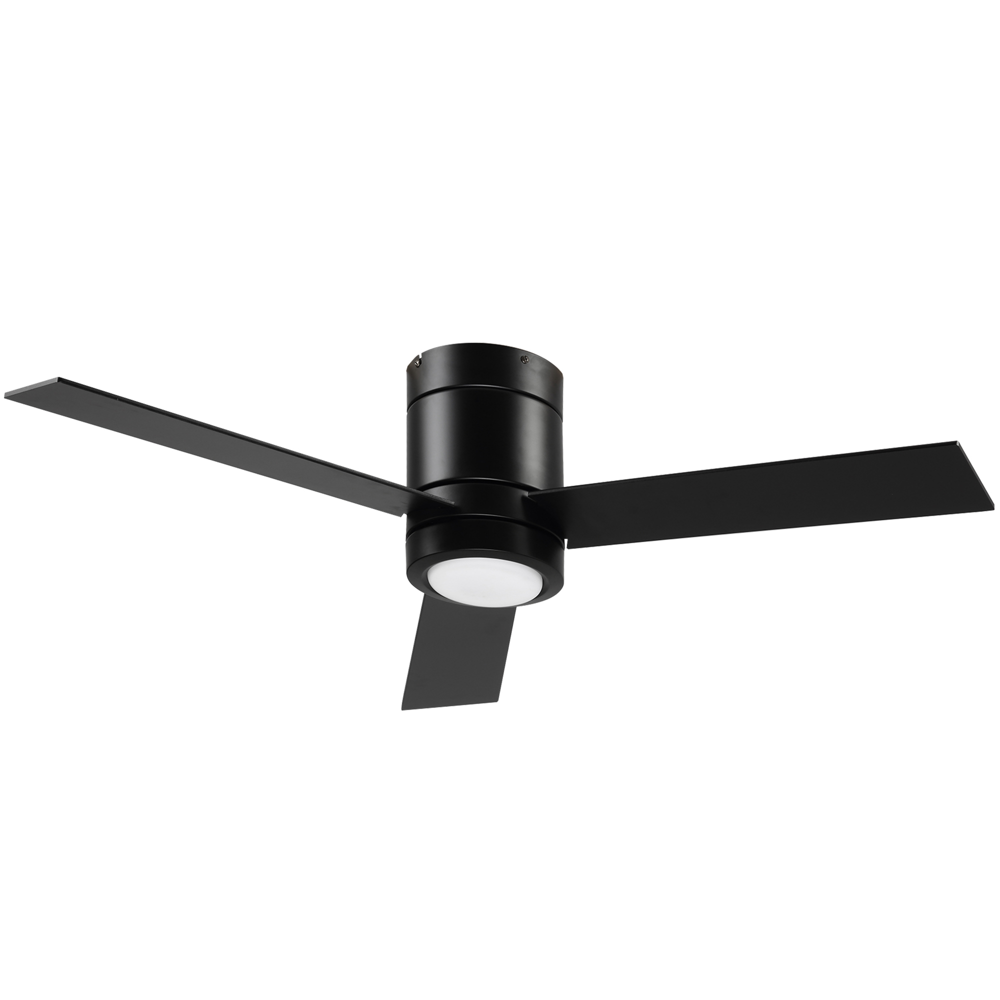 Bild von HOMCOM Deckenventilator mit Licht 48 W, Deckenventilator mit 3 Flügeln und Fernbedienung 3 leise Geschwindigkeiten, LED Deckenventilator Ø112 cm, für Schlafzimmer, Wohnzimmer, Schwarz   Aosom