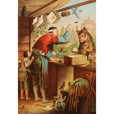 Bild von Grafika Kids XXL Teile - Carl Offterdinger:Der Wolf und die sieben Geißlein 12 Teile Puzzle Grafika-Kids-00125