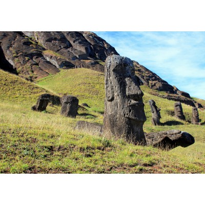 Bild von Grafika Kids Moai at Quarry, Osterinsel 12 Teile Puzzle Grafika-F-30974
