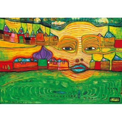 Bild von Bluebird Puzzle Hundertwasser - Irinaland over the Balkans, 1969 1000 Teile Puzzle Art-by-Bluebird-F-60257