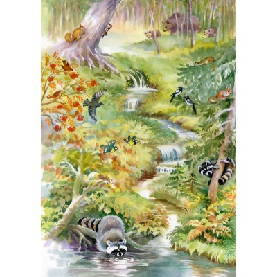 Bild von Bluebird Puzzle Forest Animals 1000 Teile Puzzle Bluebird-Puzzle-F-90135