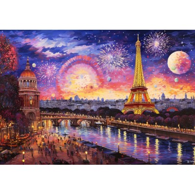 Bild von Bluebird Puzzle Landscape In Pointillism 1000 Teile Puzzle Bluebird-Puzzle-F-90655