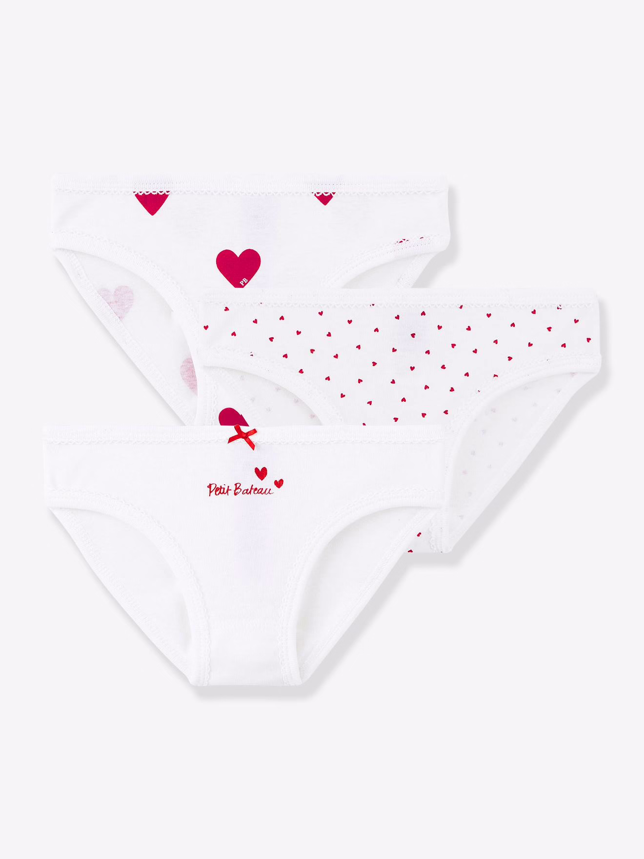Bild von 3er-Pack Mädchen Slips aus Bio-Baumwolle OEKO-TEX® PETIT BATEAU