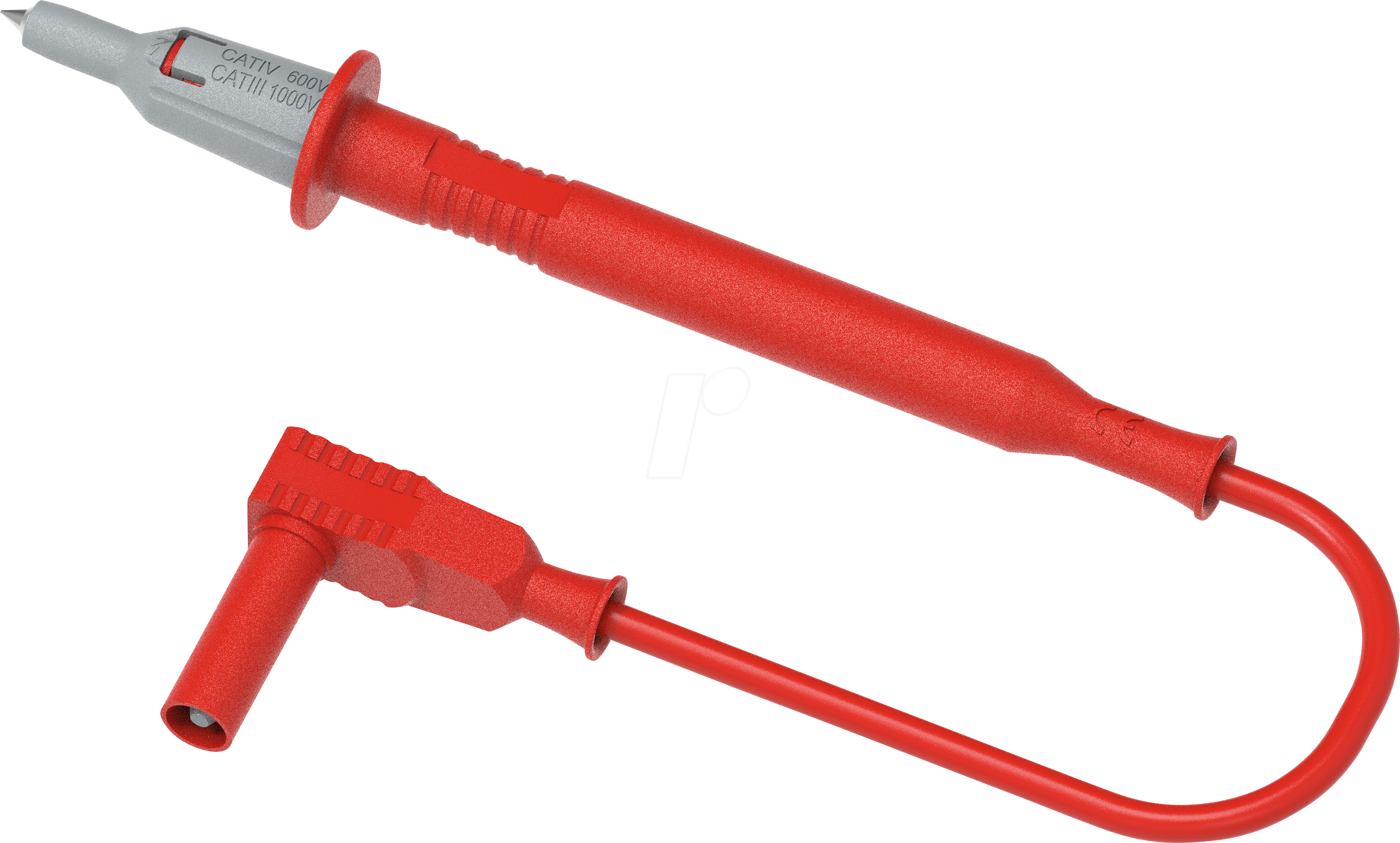 Bild von PJP 4419-D4-100R - Messleitung mit Prüfspitze, SIL 1,0 mm², 1,0 m, rot
