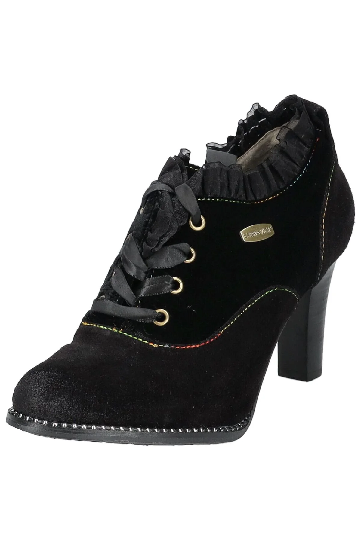 Bild von LAURA VITA Stiefelette Schwarz Blockabsatz für Damen - 36