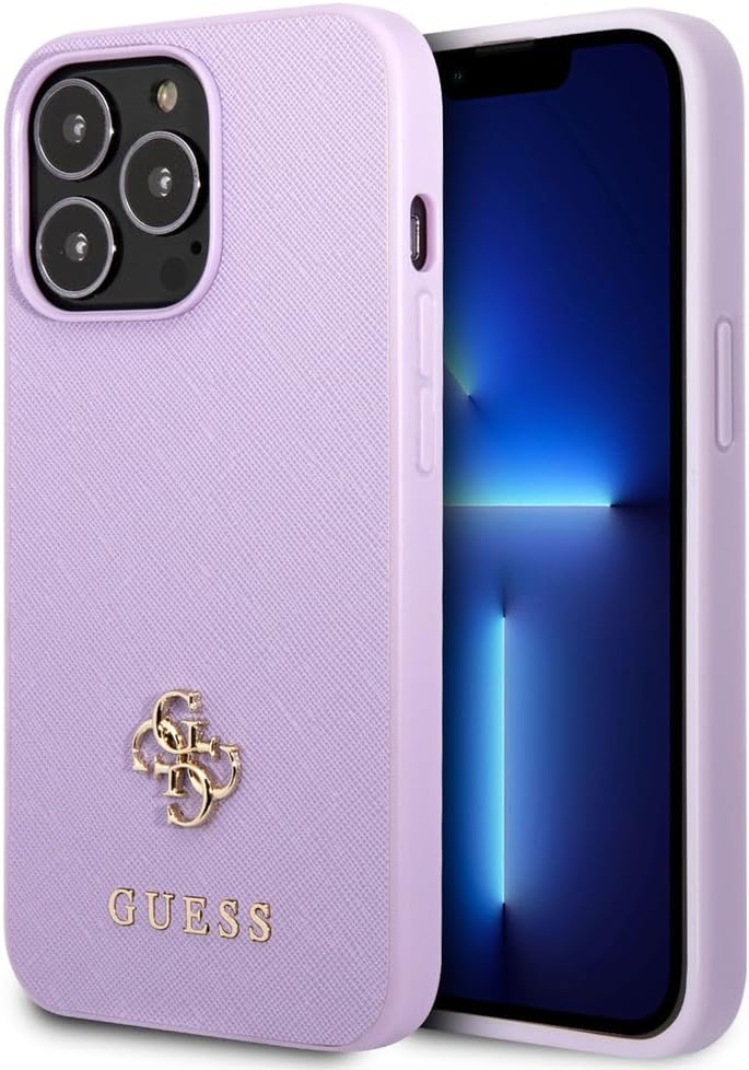 Bild von Guess GUHCP13XPS4MU iPhone 13 Pro Max 6,7" purpurowy/purple hardcase Saffiano 4G Small Metal Logo (Apple iPhone 13 Pro Max), Smartphone Hülle, Violett