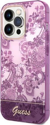 Bild von Guess GUHCP14XHGPLHF iPhone 14 Pro Max 6,7" fuksja/fuschia hardcase Porcelain Collection (Apple iPhone 14 Pro Max), Smartphone Hülle, Rosa
