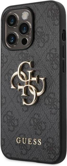 Bild von Guess GUHCP14X4GMGGR iPhone 14 Pro Max 6,7" szary/grey hardcase 4G Big Metal Logo (Apple iPhone 14 Pro Max), Smartphone Hülle, Grau