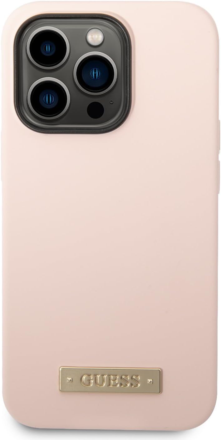 Bild von Guess GUHMP14XSBPLP hülle für iPhone 14 Pro Max 6,7" rosa/pink Hard case Silicone Logo Plate