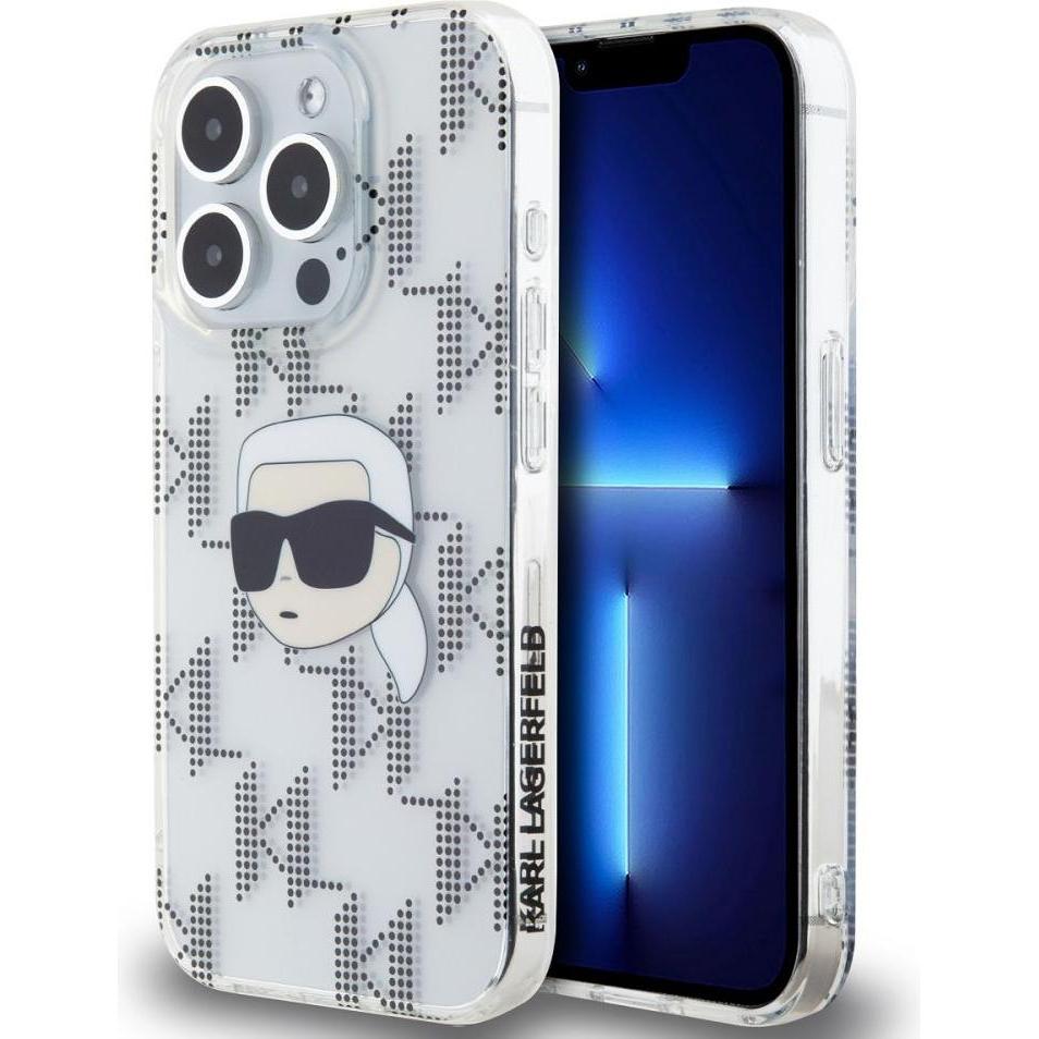 Bild von Karl Lagerfeld IML Electroplated Karl Head Case for iPhone 15 Pro Max Transparent (Apple iPhone 15 Pro Max), Smartphone Hülle, Transparent