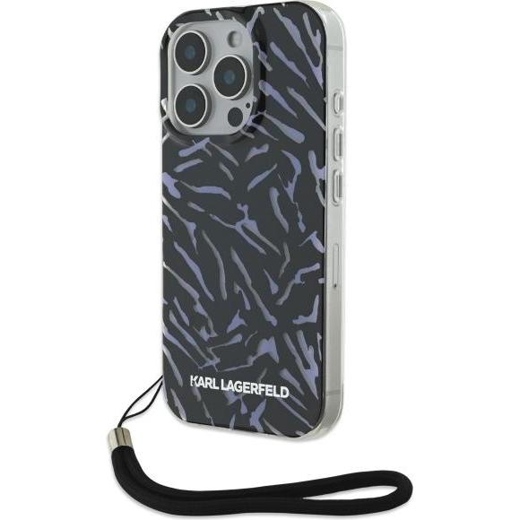 Bild von Karl Lagerfeld KLHCP16XHZBPKCCU iPhone 16 Pro Max 6.9" fioletowy/purple Zebra With Cord (Apple iPhone 16 Pro Max), Smartphone Hülle, Violett