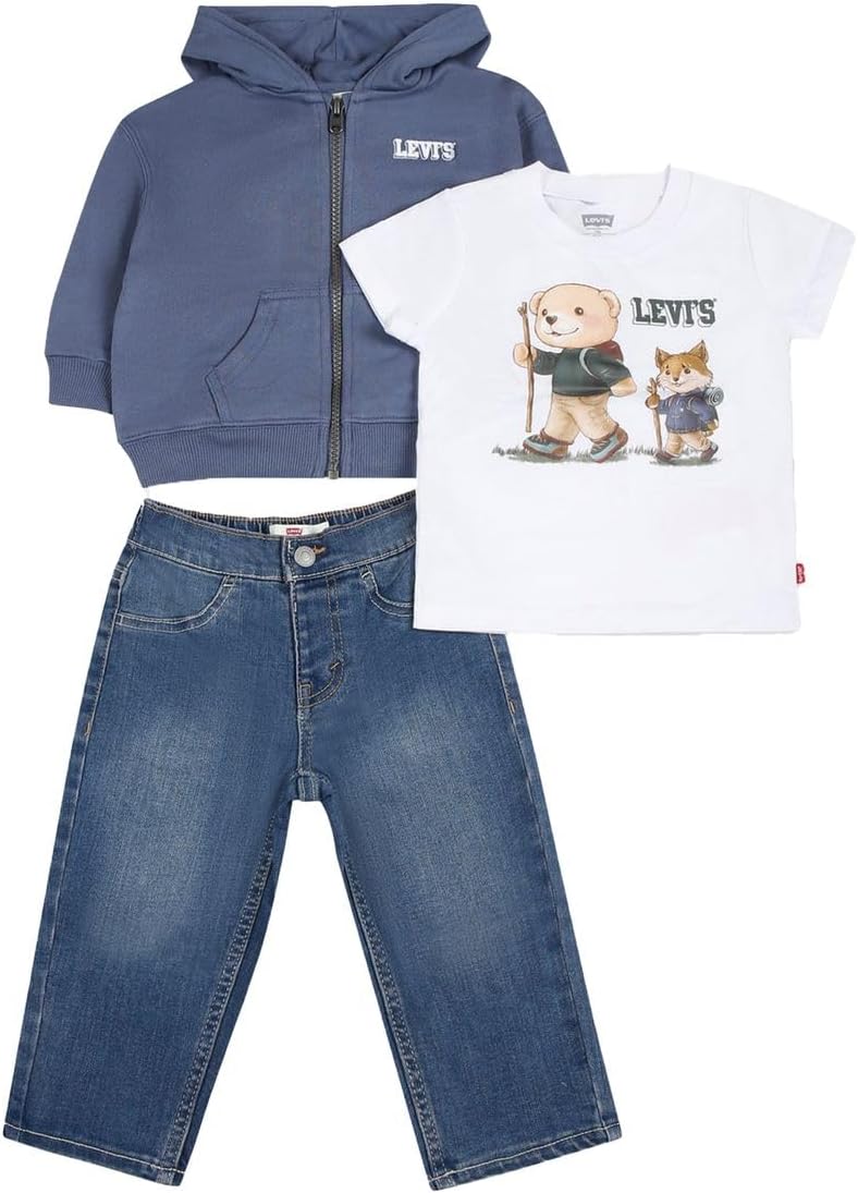 Bild von Levi's® Kids Shirt, Hose & Jäckchen LVB FULL ZIP HIKING TEE & PANT (Set, 3-tlg) for BOYS