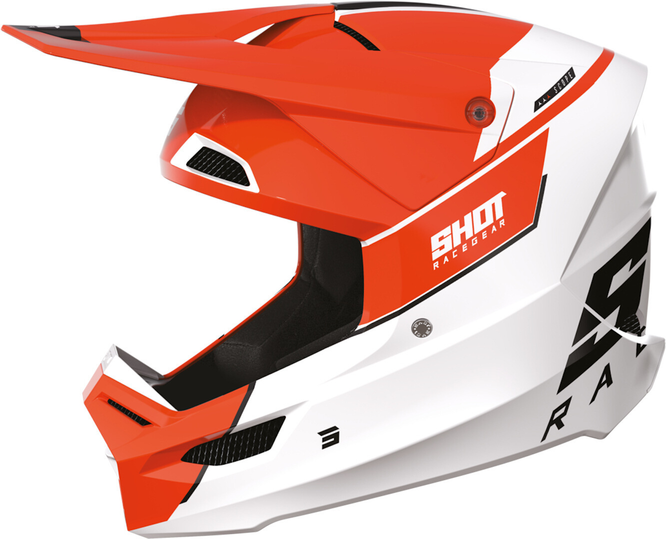 Bild von Shot Furious Scope Motocross Helm, weiss-orange, Größe 2XL für Männer