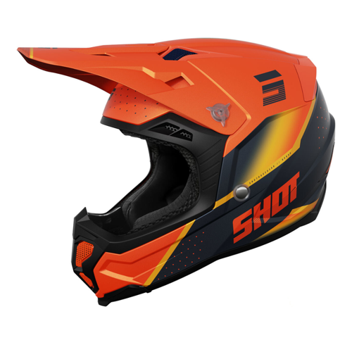 Bild von Shot Core Honor Motocross Helm in schwarz-orange – Größe M für Männer