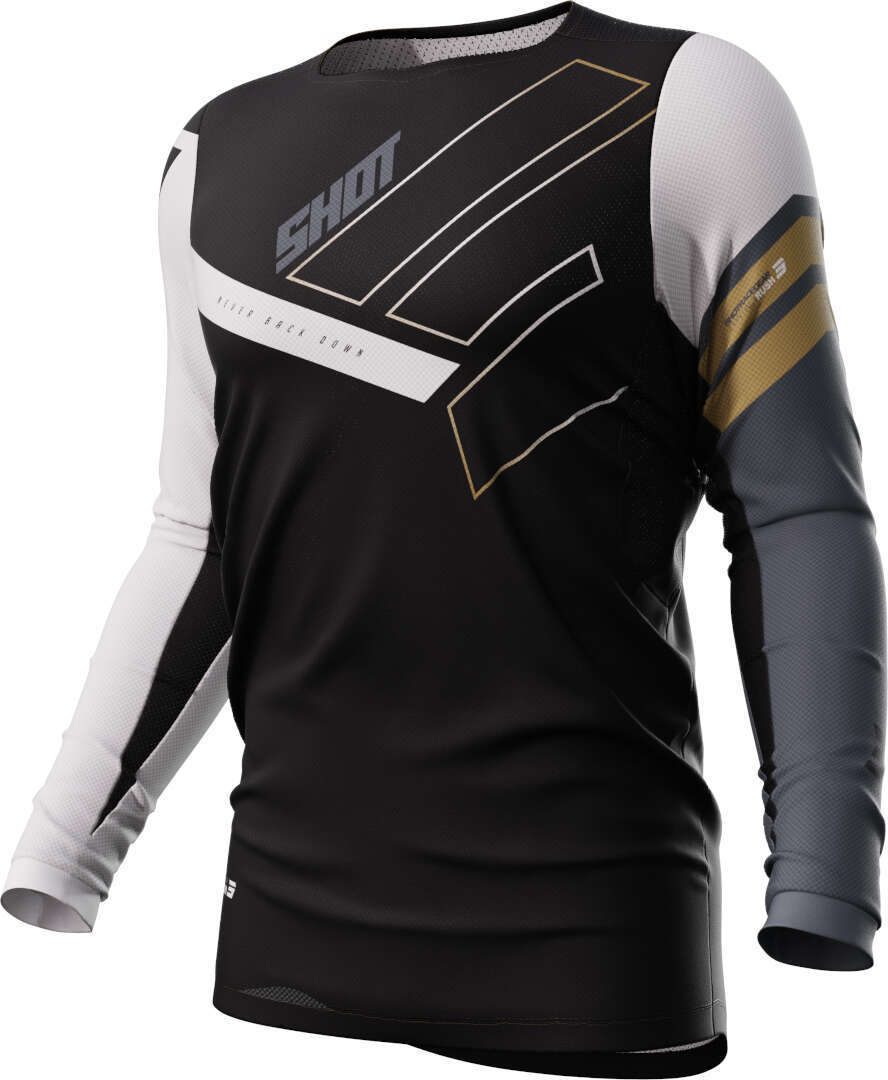 Bild von Shot Contact Rush Motocross Jersey, schwarz-gold, Größe XL für Männer