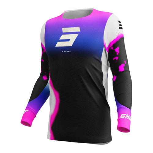 Bild von Shot Aerolite Astral Motocross Jersey in schwarz-pink, Größe L für Männer