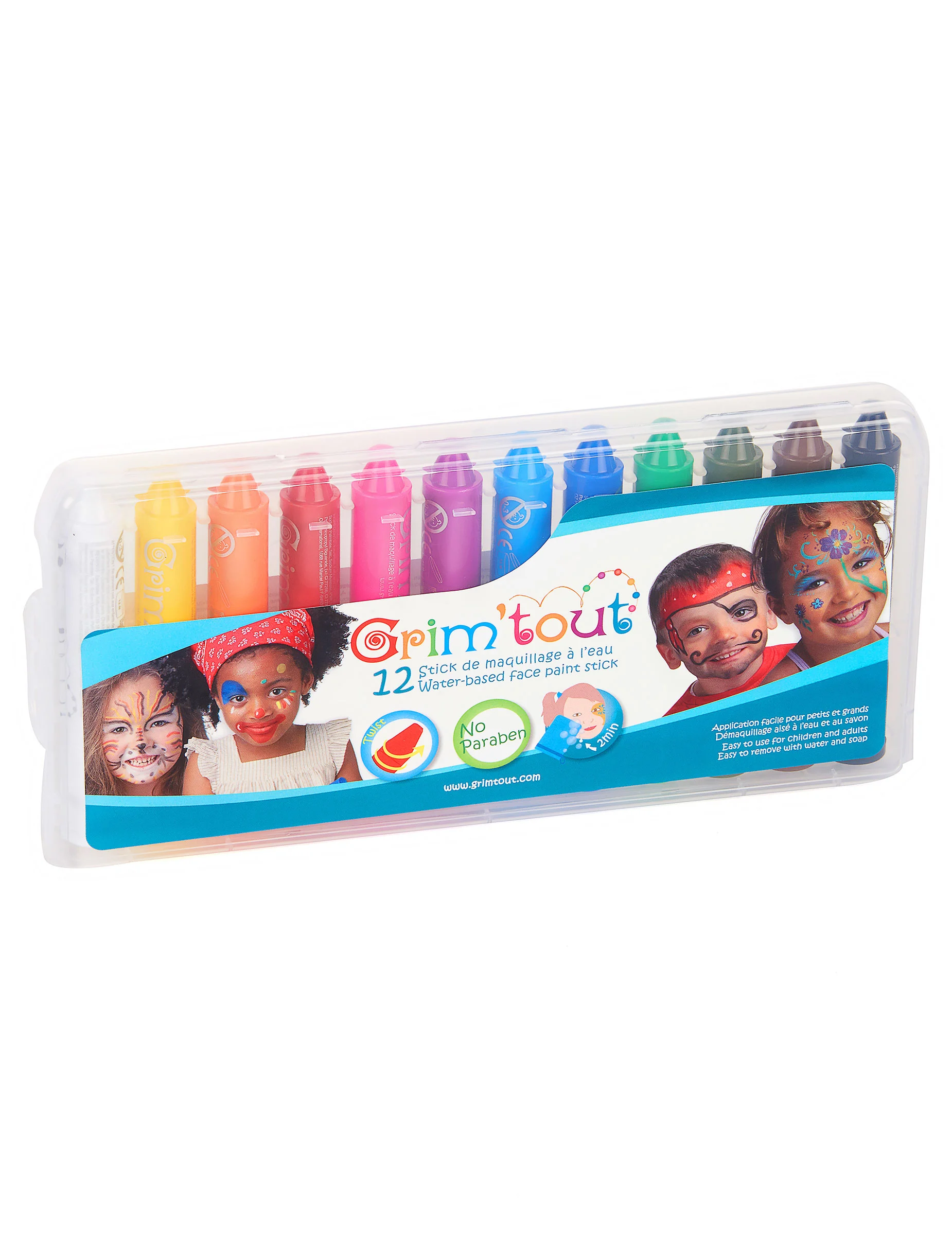 Bild von Grim'tout Schminkstifte-Set 12 Stück bunt 56,4g