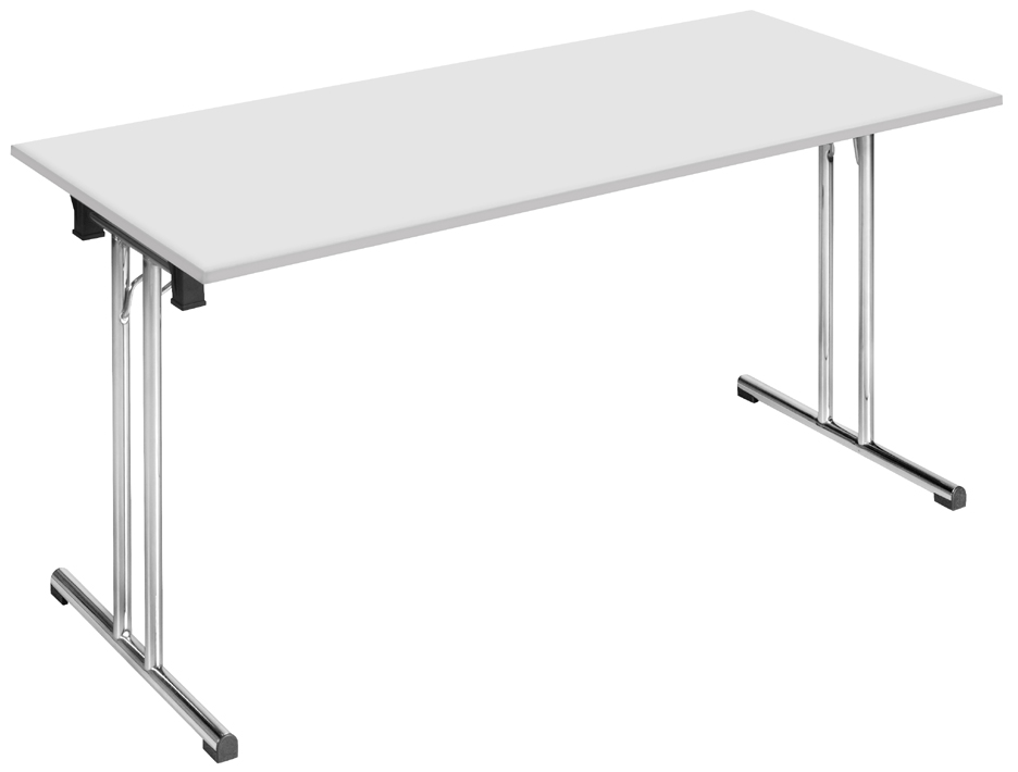 Bild von SODEMATUB Mehrzwecktisch lichtgrau rechteckig, Rundrohr chrom, 160,0 x 70,0 x 74,0 cm