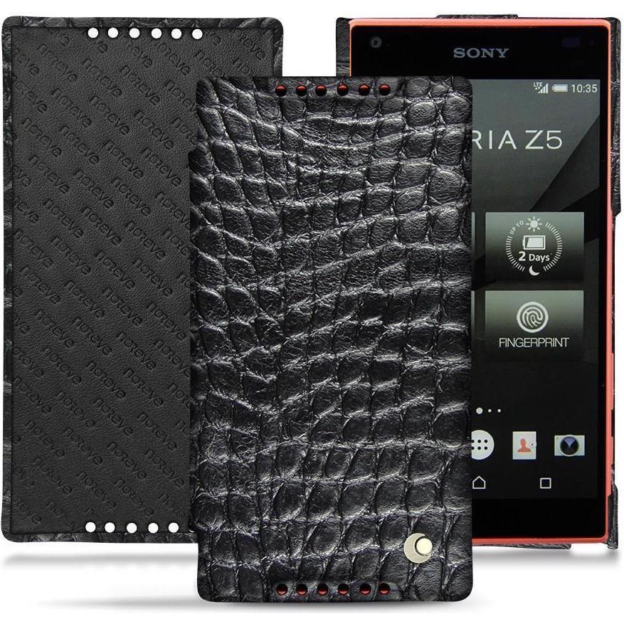 Bild von Noreve Lederschutzhülle horizontal (Sony Xperia Z5 Compact), Smartphone Hülle, Schwarz