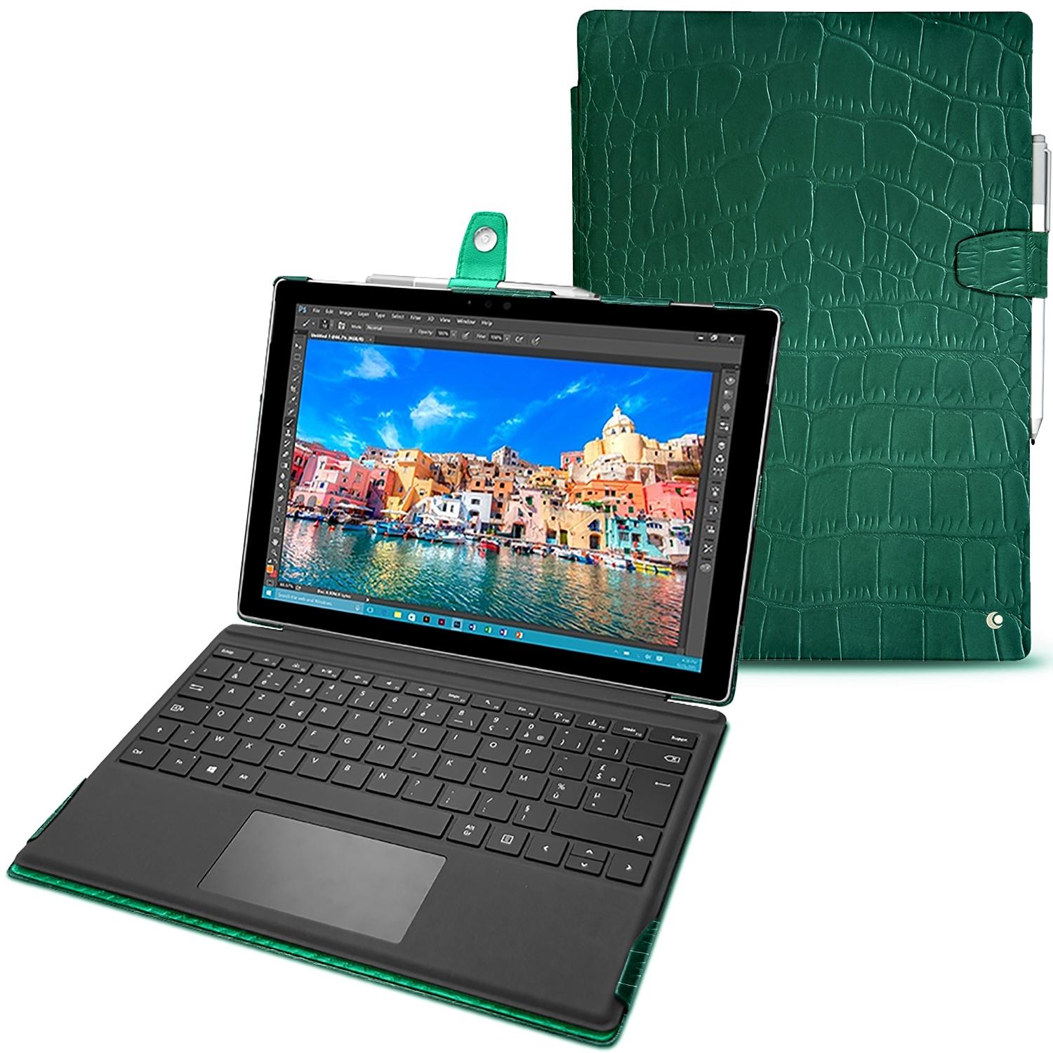 Bild von Noreve Lederschutzhülle (Microsoft Surface Pro 4), Tablet Hülle, Braun