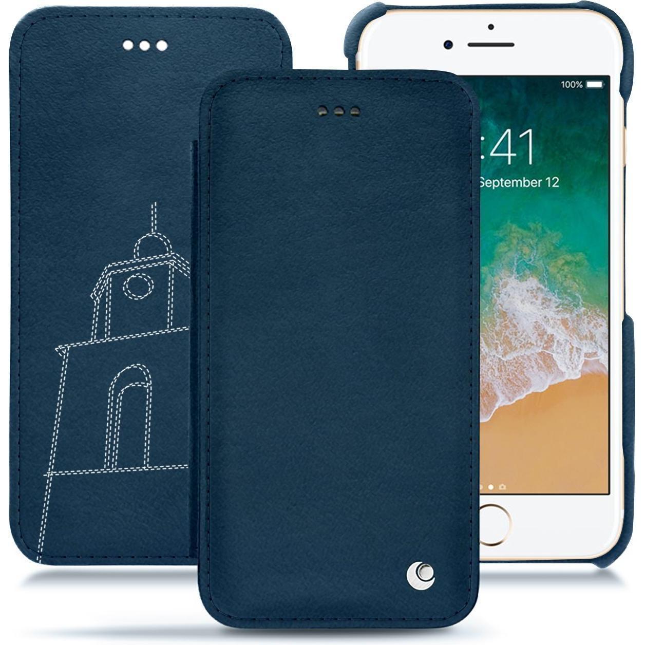 Bild von Noreve Lederschutzhülle horizontal (Apple iPhone 7), Smartphone Hülle, Blau
