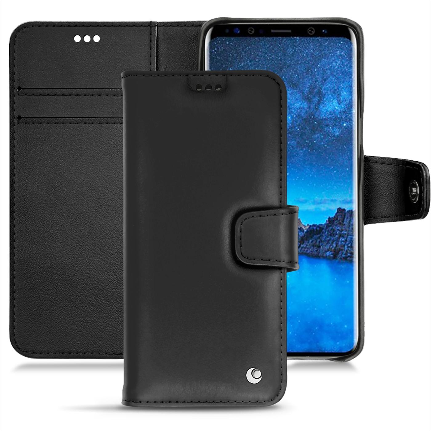 Bild von Noreve Lederschutzhülle Wallet (Samsung Galaxy S9+), Smartphone Hülle, Schwarz