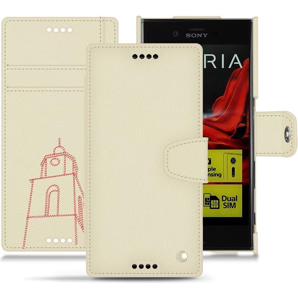 Bild von Noreve Lederschutzhülle Wallet (Sony Xperia XZ), Smartphone Hülle, Weiss