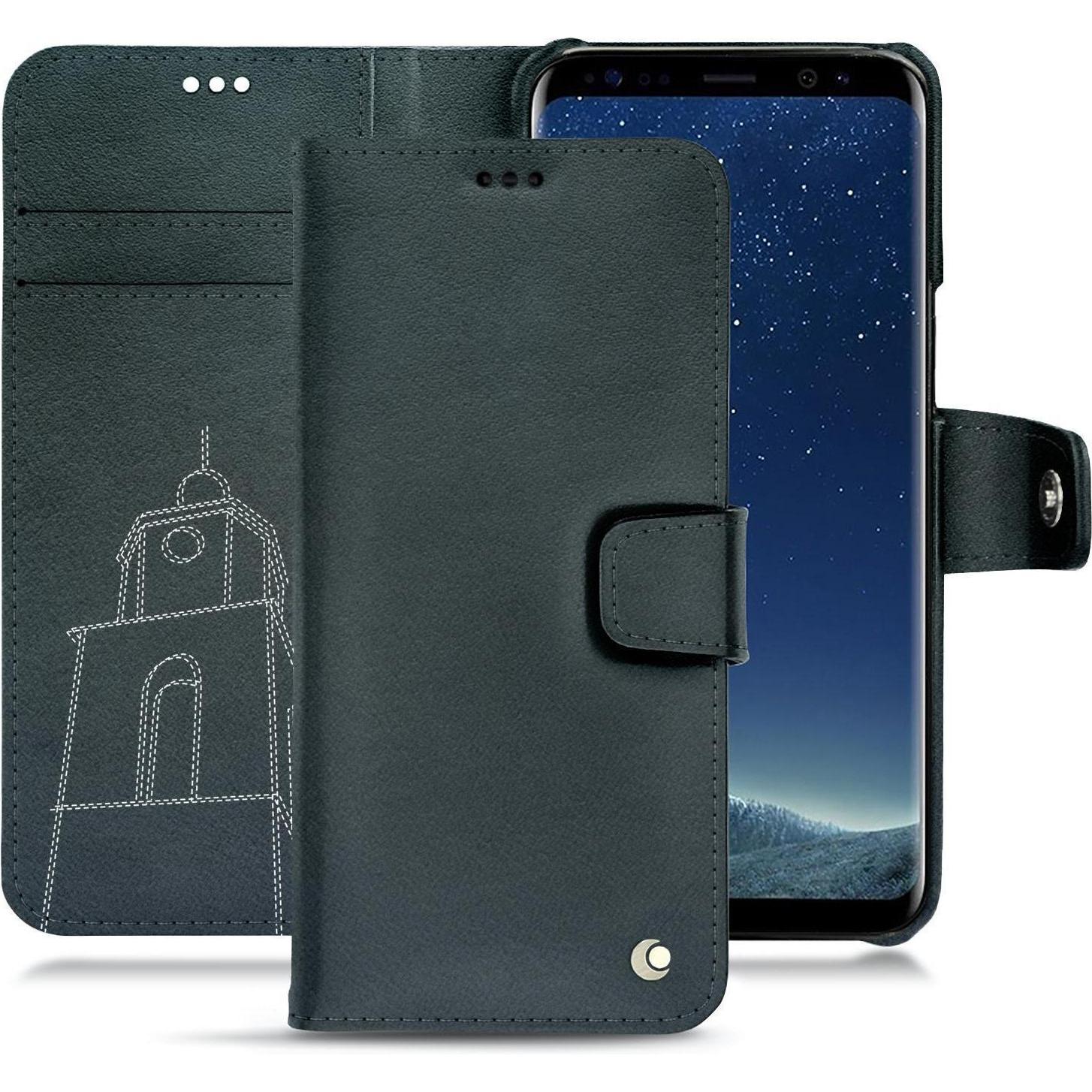 Bild von Noreve Lederschutzhülle Wallet (Samsung Galaxy S8+), Smartphone Hülle, Blau