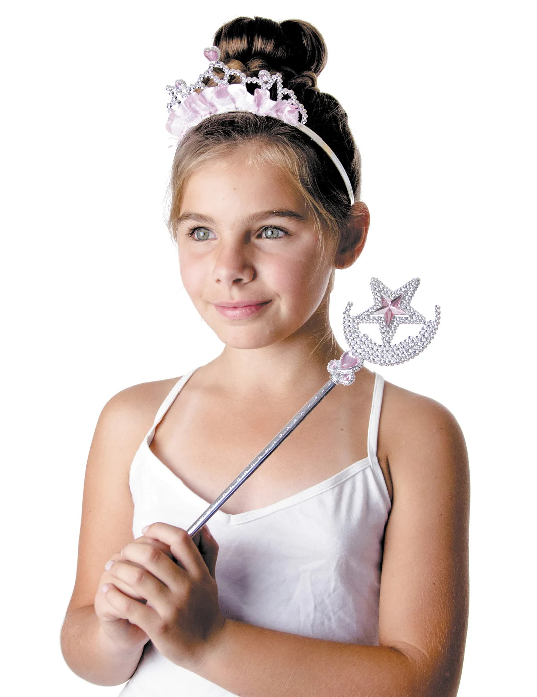 Bild von Prinzessinnenzubehör Krone und Stab pink