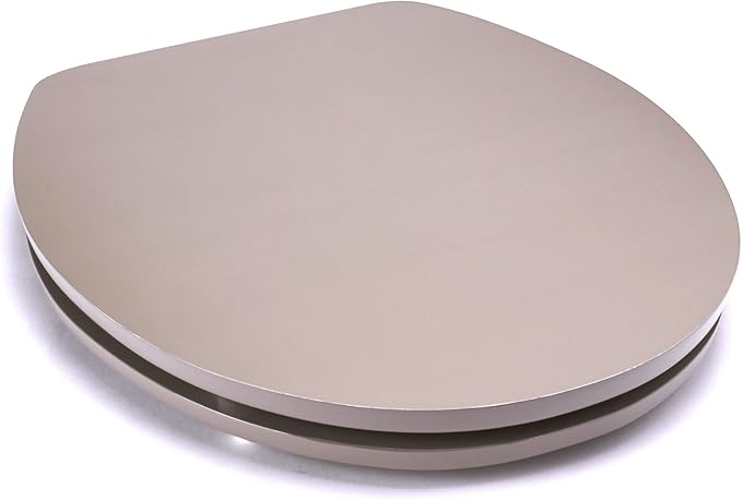 Bild von MSV Premium WC Sitz Toilettendeckel Klodeckel Acryl Scharniere aus Edelstahl - hochwertige und stabile Qualität - Graubraun/Taupe