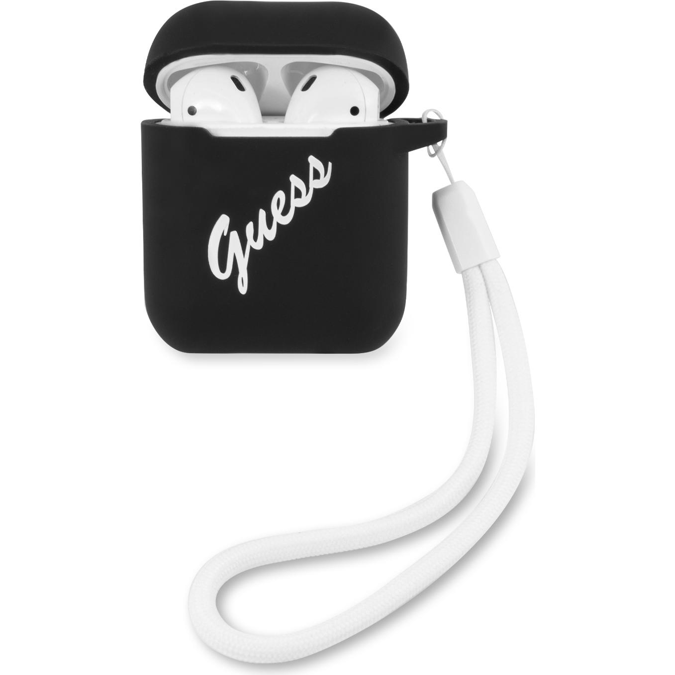 Bild von Guess Cover Silicone Vintage (Kopfhörer Tasche), Kopfhörertasche + Schutzhülle, Schwarz