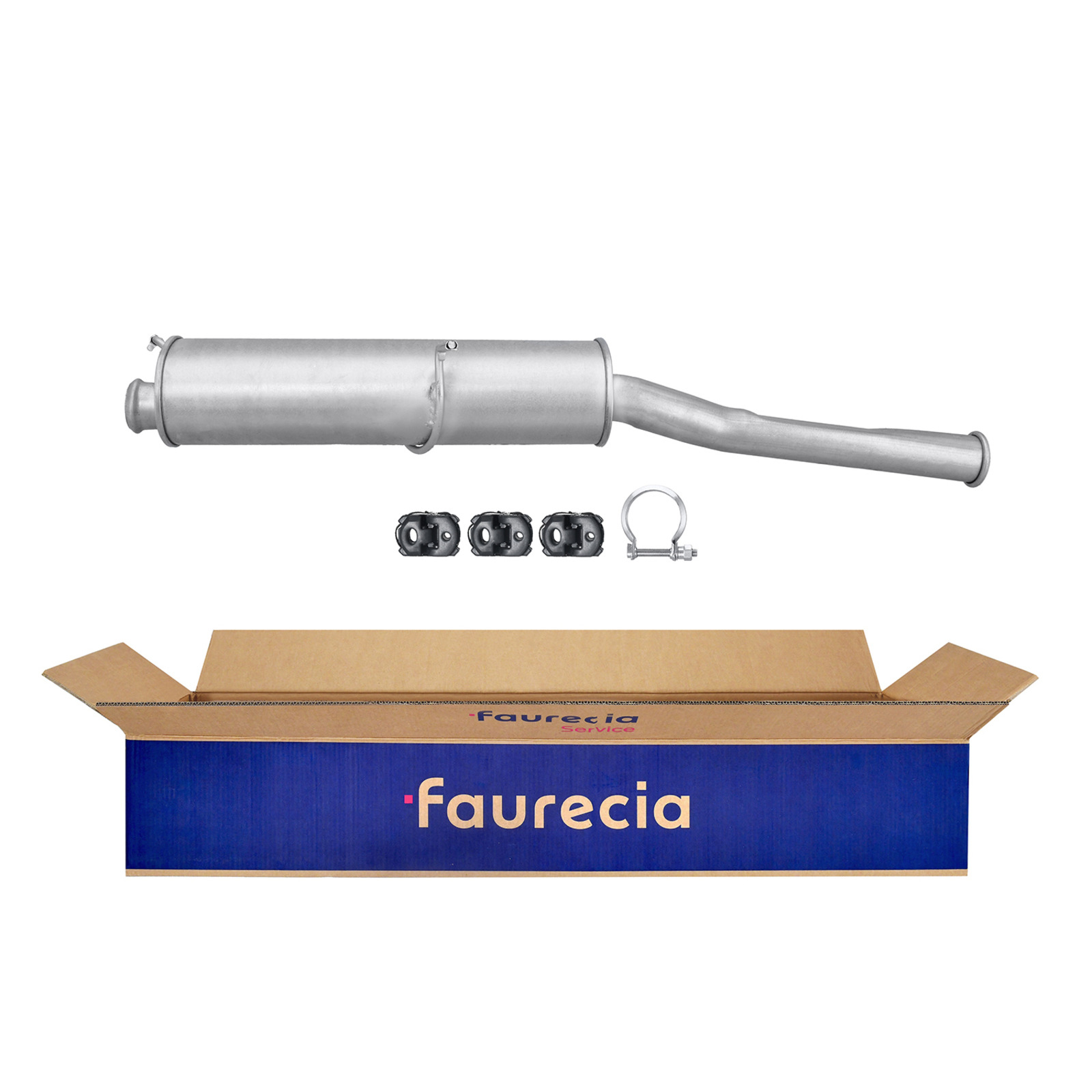 Bild von HELLA 8LD 366 027-701 Endschalldämpfer Endtopf, Auspuff Endtopf, Nachschalldämpfer hinten mit Anbauteilen