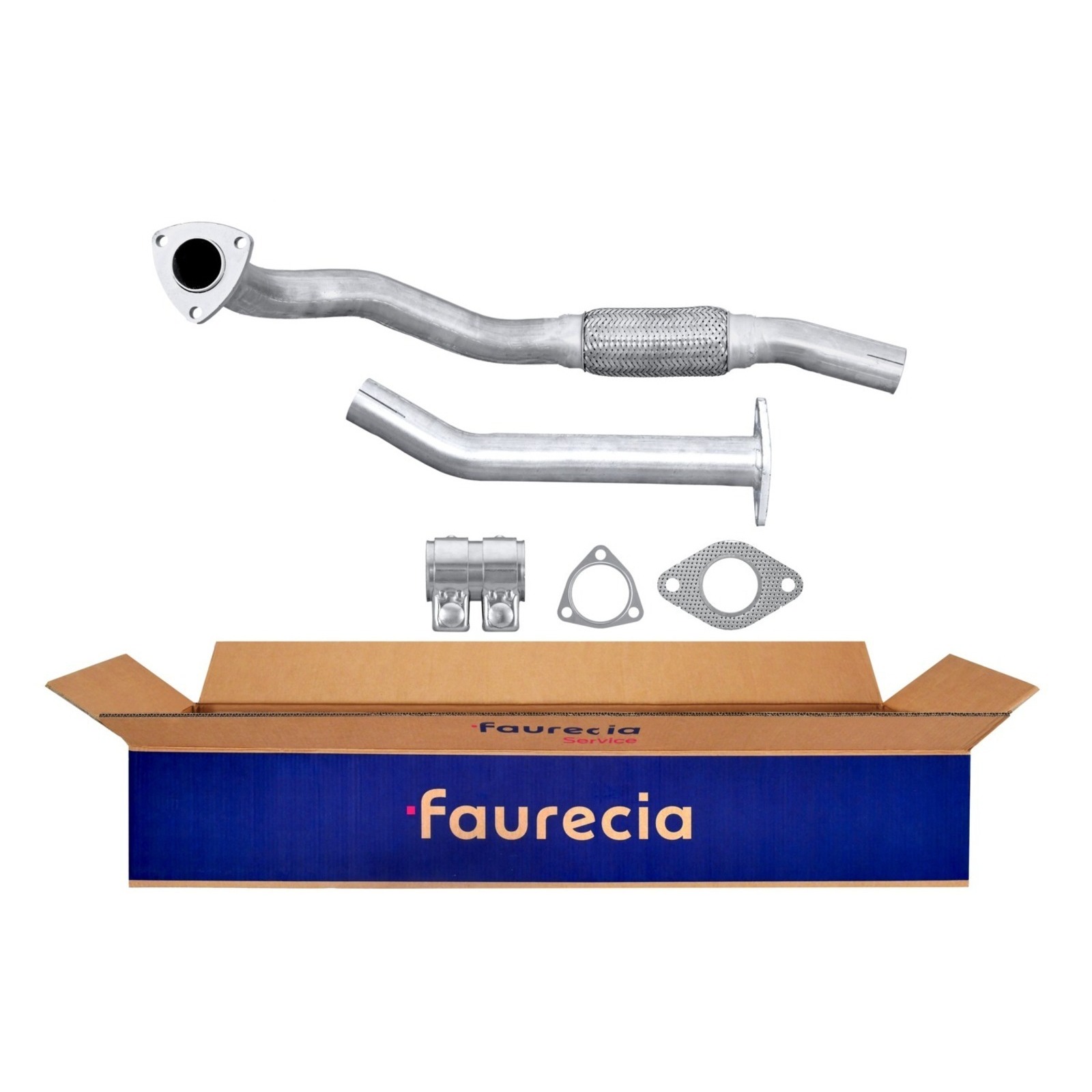 Bild von HELLA 8LA 366 006-161 Abgasrohr - Easy2Fit® Kit - vorne - zweiteilig - Set mit Anbauteilen - für u.a. FORD MAVERICK
