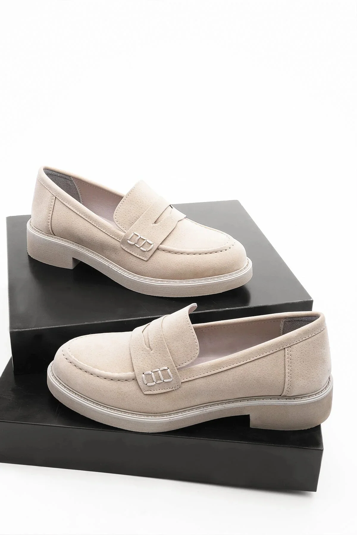 Bild von Marjin Loafer Mokassin Freizeitschuhe Andel Beige für Damen - 40