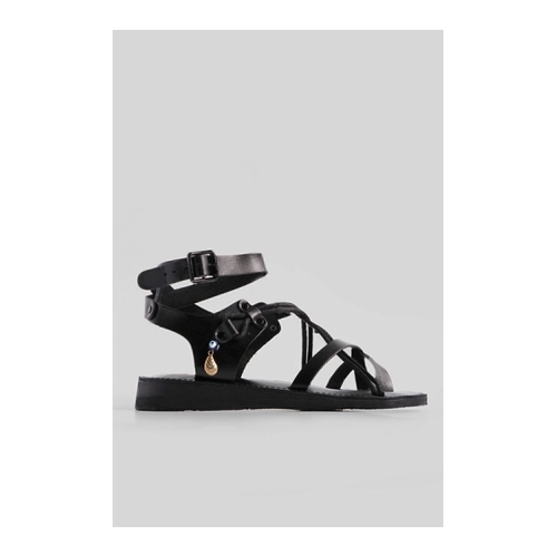 Bild von Marjin Echtleder Accessoire Eva Sohle Flip Flop Cross Rope Sandalen für Damen