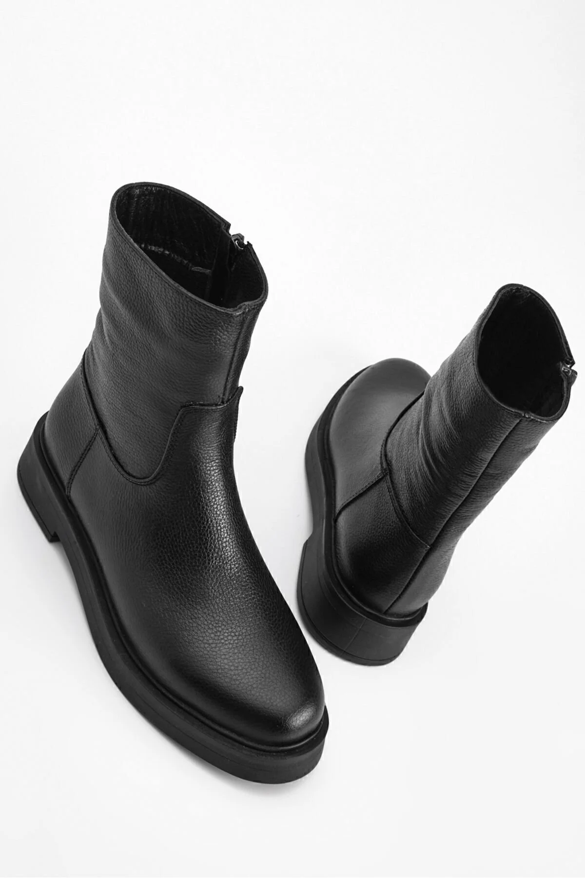Bild von Marjin Tagesstiefel Aus Echtem Leder Mit Dicker Sohle Zervas Schwarz für Damen - 36