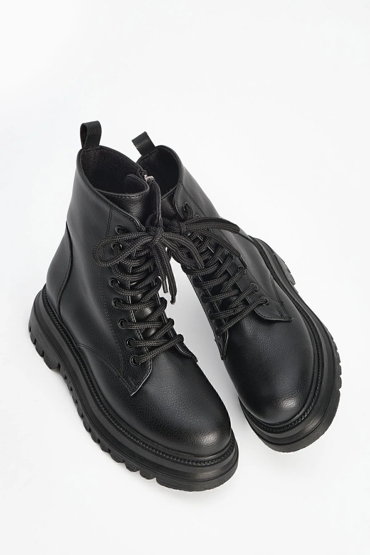 Bild von Marjin Schnürstiefel Mit Dicker Sohle Und Reißverschluss, Vesin Schwarz für Damen - 36
